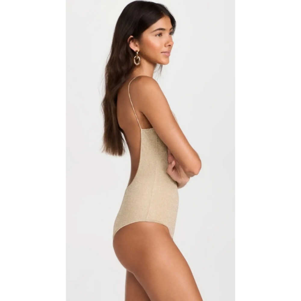 Oseree | Lumire Maillot One Piece Swimsuit in Platinum NEW Size Large